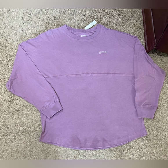 Victoria’s Secret PINK “Love Pink” Plaid Purple Jersey Style L/S Shirt Sz Small - Picture 11 of 11
